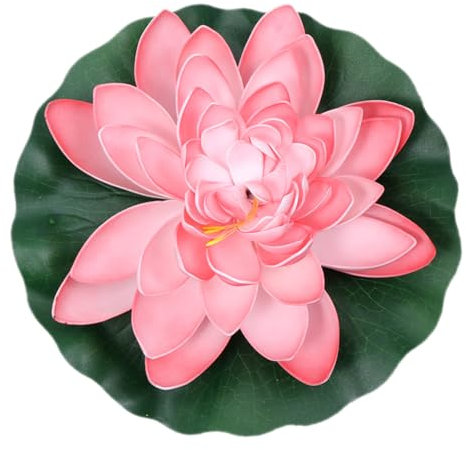Cabilock Künstliche Lotusblume Für Aquarium Und Garten Realistische Schwimmende Seerosen-Dekoration in Sanftem Rosa Für Teiche Springbrunnen Und Innenräume