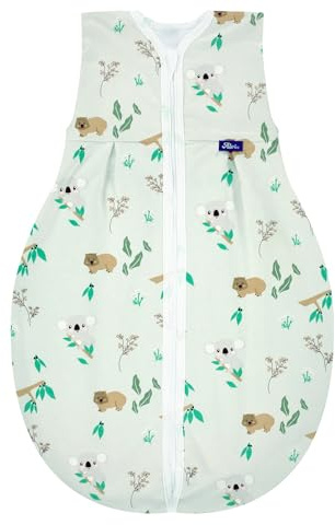 Alvi Baby Kugelschlafsack Molton Exklusiv Baumwolle – Babyschlafsack Atmungsaktiv Ganzjahr, Schlafsack Baby Sicher ohne Decke, Strampelsack für Neugeborene & Kleinkind