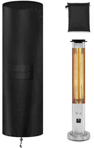 Electric Patio Heater Cover, Compatible with Most of Tower Stand Electric Heater Indoor&Outdoor (Dia9.4x39H), Heavy-duty and Weather-resistant Oxford Fabric