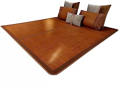 Materassino estivo in bambù, materasso rinfrescante su entrambi i lati, copriletto pieghevole, biancheria da letto traspirante in rattan, cuscino estivo per dormire, materasso portatile per la
