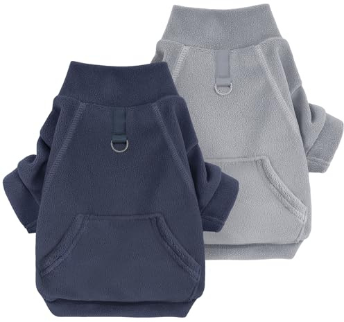Mosucoirl Pull Chien Hoodie Animaux de Compagnie Manteau Chaud Coton Sweat Shirt Vêtements pour Chiens avec Poches Chien Pull pour Chiens Body