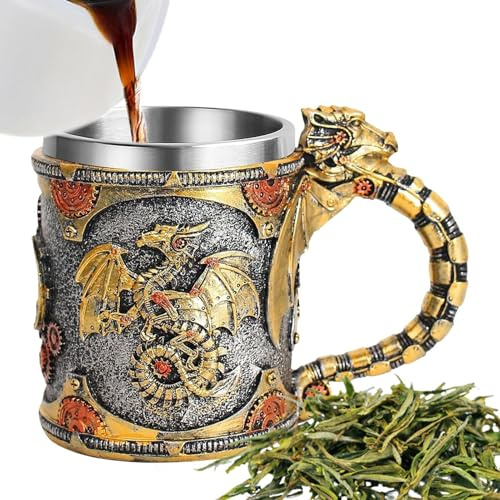 Opilroyn Gobelet médiéval - Chope à bière Renaissance - 400 ml - Figurines décoratives pour fête - Idée cadeau