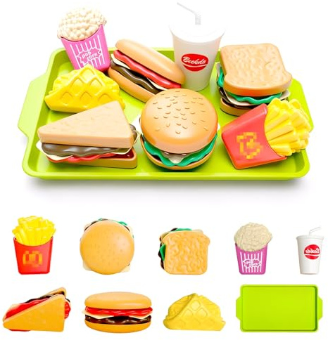 9 Stück Kinderküche Zubehör Spielzeug Set Kinder, Küchen Zubehör Kinder, Zubehör Kinderküche, Fördert Motorik Kreativität & Hand-Auge-Koordination, Geschenk Ab 3 Jahren Für Mädchen & Jungen
