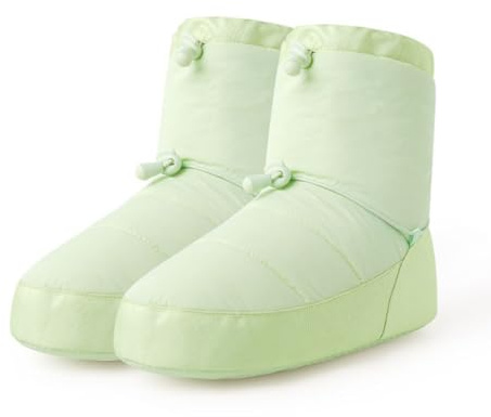 Hixingo Botas Calentamiento Ballet, 34-45 Zapatillas de Ballet Mujer Invierno Cálidas Botas de Calentamiento Ballet Gomas de Sujeción para Práctica de Baile (BL23 Verde,Mediano)