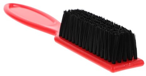 Anneome Bartpflegebürste für Herren aus Abs und Nylon mit Komfortablem Griff und Roten Borsten zum Entfernen von Haaren im Friseursalon und Beim Styling
