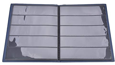 KIMISS Album per Collezione di Francobolli - 10 Pagine per Collezionare Francobolli, Porta Ideale per 400-500 Normali, Bellissimo Design Blu (BLUE)