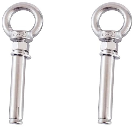2 pernos de expansión acero inoxidable 304 con anilla for elevación ladrillos hormigón, M10×160-M10×300, M10×250 mm(M10x200mm)