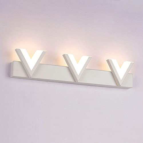 Specchio a Led con Lampada Frontale, Illuminazione da Parete per Bagno, Lampada da Parete per Lavabo da Bagno, Applique da Interno per Armadietti da Toeletta, Toilette/6000K