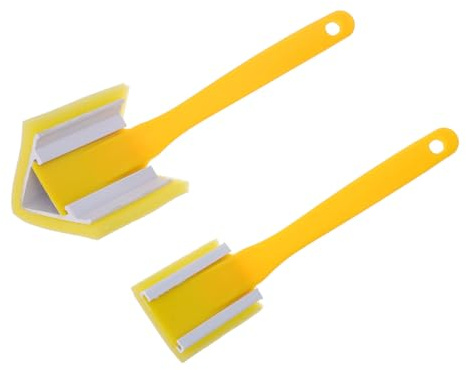 Veemoon Pennelli Angolari per Pittura da 2 Pezzi, Pennello da Pittore per Bordi a Punta Triangolare, Strumento per Bordare Pareti e Dettagli Angolari, per Lavori di Rifinitura Interni