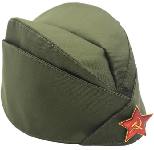 Fopytu Cappello Guarnigione M81 'Esercito Sovietico della Seconda Guerra Mondiale CCCP URSS con Distintivo, Souvenir della Grande Guerra Patriottica Russa