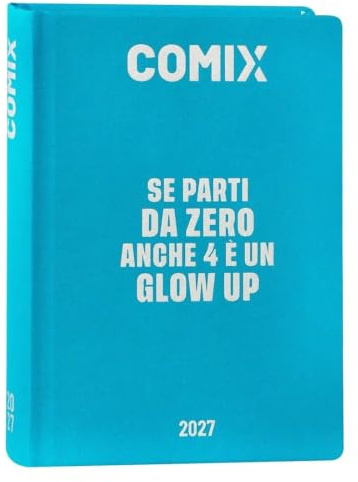 COMIX - Dagbok 2027 16 månader, dagbok för mellanstadiet och gymnasiet, med hårt fodral, 576 sidor med grafik och serier, perfekt för pojkar och flickor, 13 x 17,8 cm