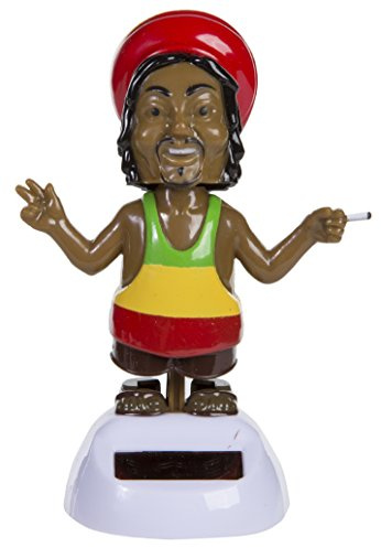 Bada Bing Solar Wackel Figur Rastafari Rastaman Reggae Peace