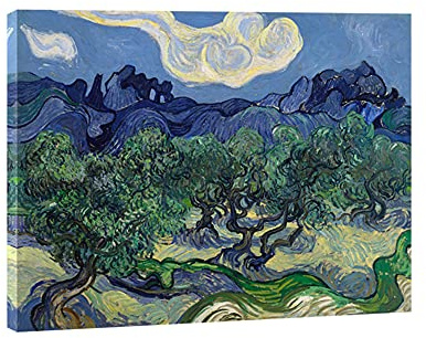 Wieco Art Olive Trees by Van Gogh Oil Paintings Reproduction Artwork Abstract Canvas Prints Wall Art Stretched and Framed Abstract Landscape Pictures Ready to Hang for Home Office Decorations