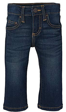 Wrangler baby-boys Five Pocket Boot Cut Jean Dark Blue 4T