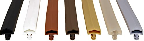 SN-TEC Zimmertürdichtung/Türdichtung/Türgummi SNTD 3001 für 4mm Nut (10 Meter) Farbauswahl: Schwarz/Weiß/Braun/Dunkelbraun/Beige/Transparent/Grau (Transparent)