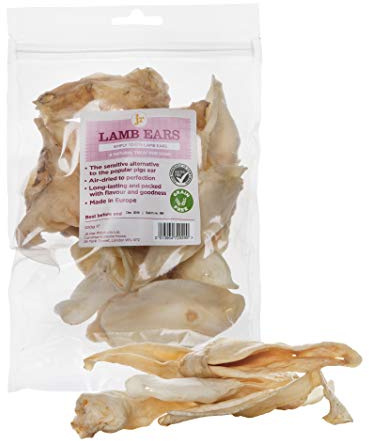 JR Pet Products 1kg 100% Natural Lamb Ears Dog Chew