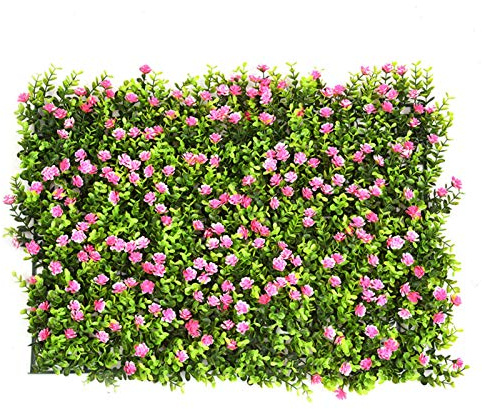 Kbsin212 Kunstrasen Wand Kunstpflanze Pflanzenwand Kuenstliche Wiese Kunstrasen Blumenwand Grasmatte Kunstrasenmatte Wanddeko Für Den Innen Außenbereich Balkon Dekoration Rasen Mit Blume