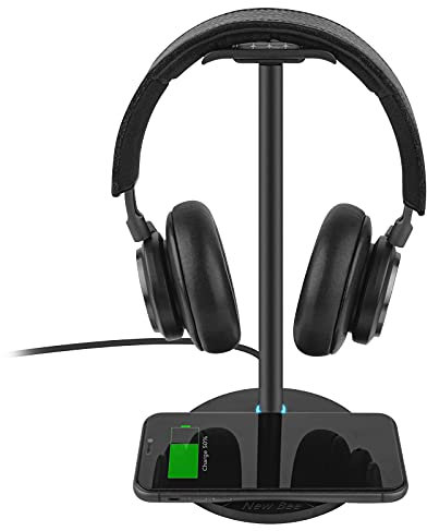 GEEKRIA Aluminum Alloy Headphones Stand for Over-Ear Headphones, Gaming Headset Holder, Desk Display Hanger with Solid Heavy Base Compatible with Sony, Bose, Sennheiser, Beats, ATH (Black)