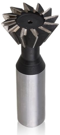 Schwalbenschwanz Fräser, 12mm Schaft, 60 Grad Winkel, Durchmesser 25mm | Winkelfräser aus HSS Schnellarbeitsstahl, Schwalbenschwanzfräser für Metall Stahl Gusseisen, Schaftdurchmesser 12mm