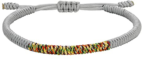 JENDEAR SHINE Bracciale Tibetano Uomo Donna Bracciale Buddista Amuleto Fede Buona Fortuna Coppia Amicizia Regalo