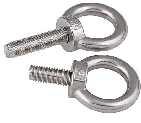 4PCS M10 Anello di Sollevamento Bulloni a Occhio 304 Acciaio Inox Anello di Sollevamento Bulloni a Occhio Hardware Dado Anello Forma Golfetti Maschio Filettatura Anello Vite