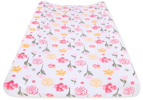 Burt's Bees Baby - Changing Pad Cover, 100% Organic Jersey Cotton Changing Pad Liner for Standard 16 x 32 Inch Changing Mats