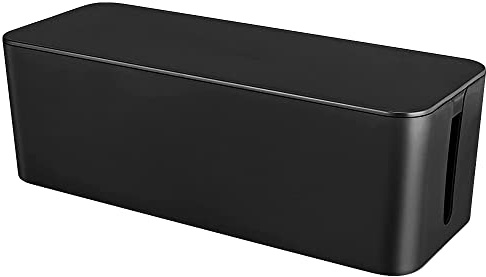 Zunedhys BoîTe de Gestion des Câbles, BoîTe de Rangement des Fils, UtiliséE pour Cacher la Multiprise, AdaptéE à/Au Bureau (Noir)