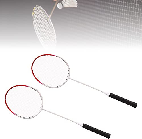 HEEPDD Alloy Badmintonschläger, Badmintonschläger 1 Paar Easy Swing für das Training (Rot)