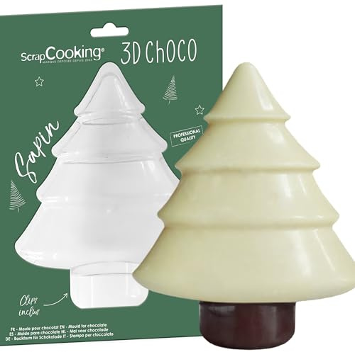 ScrapCooking – starre Form Schokolade Tannenbaum – 3D-Form für Schokoladenbäume – Zubehör zum Backen in Blisterverpackung – Wald Baum Dekoration – Weihnachtsbaum – 6760