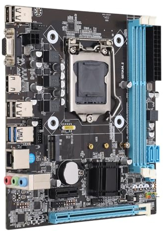 ASHATA H81 Gaming Motherboard, LGA 1150 Micro ATX PC Motherboard, Dual Channel DDR3 M.2 NVMe NGFF PCIe Slot Support for Core I3 I5 I7 for E3 V3 for Celeron G Series