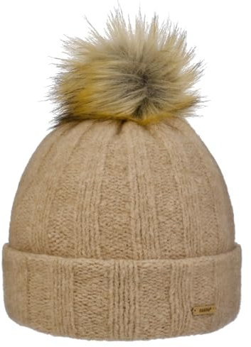 Barts Civana Alpaka Beanie Strickmütze Damenmütze Umschlagmütze Wintermütze Damen - mit Umschlag, Umschlag Winter Herbst-Winter - One Size beige