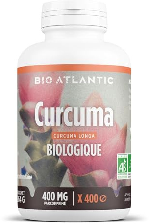 Curcuma racine Bio - Curcuma longa - 400 mg - 3% Curcumine - 400 Comprimés