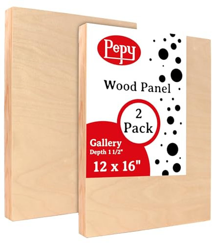 Pepy Birkenholzplatten, 30,5 x 40,6 cm, Galerietiefe 3,8 cm, 2 Stück