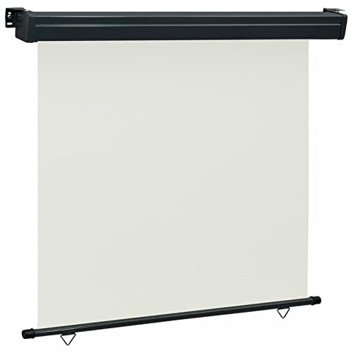 Gecheer Tenda Laterale per Terrazzo 170x250 cm Crema,Tenda avvolgibile verticale per esterni, tenda da Sole a Caduta, tenda a rullo, Tenda da sole laterale