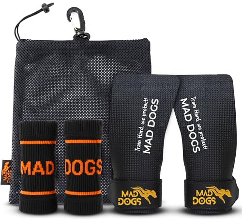 MAD DOGS Boxer pour Crossfit et Cross Training, Hand Grips avec coussin, protection et confort, design sans trous, unisexe