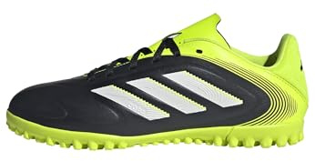 adidas Unisex Kinder COPA Pure III Club Turf Football Boots Kids, Core Black/Cloud White/Lucid Lemon, 34 EU