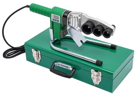 Saldatrice per tubi con display digitale, 1500 W, per tubi in plastica | Saldatrice a manicotto, indicatore LED, regolazione della temperatura, diametro 20/25/32 mm, ideale per PPR/PE/PP