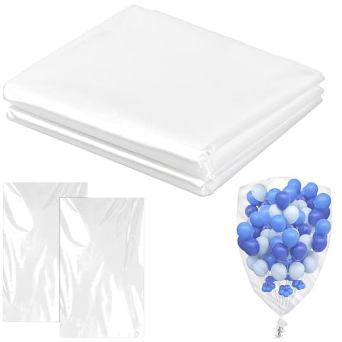 2 Pièces Grands Sacs à Ballons En Plastique, Sacs De Rangement RéUtilisables, éNormes Sacs De Rangement En Plastique Pour Meubles, Couette, Chaise, Jouets En Peluche 2,5 m * 1,5 m