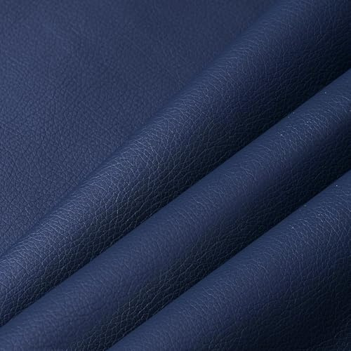 Polipiel Adhesivo, 60 x 137cm Parche Cuero, Parches para Polipiel, Polipiel Adhesiva, Polipiel Adhesiva Piel, Cuero Adhesivo Parches para Sofá, PU Muebles, Asiento de Coche, Muebles (Navy Blue)