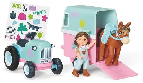 Baby Born Minis Pferdeanhänger-Spielset mit Minis Puppe Lara | Minis-Puppe Lara, Traktor, Pferdeanhänger, Pferd