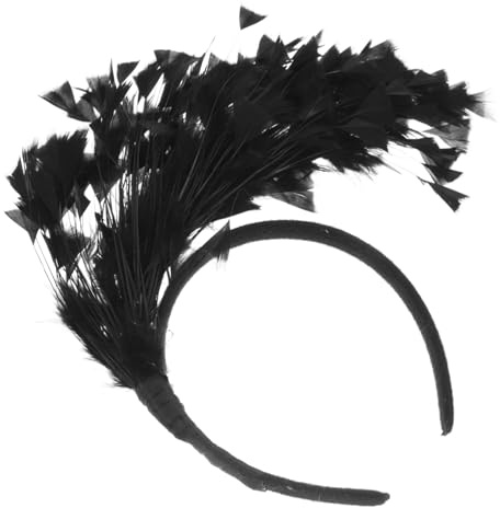 BESPORTBLE Stirnband Für Damen Mit Federdekor Künstliches Haarband Für Karneval Party Halloween Kopfbedeckung Dekoratives Party Accessoire
