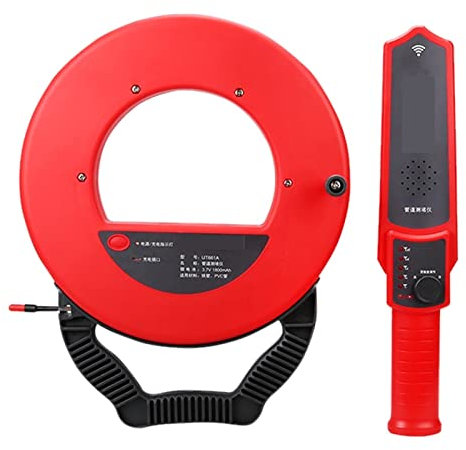 Leitungssuchgerät, Pipeline-Blockade-Detektoren 35 m Wand-PVC-Eisen-Rohr-Blockade-Diagnose-Tools Kanalwasser Plumb Blocking Detect Meters(661A 20M)