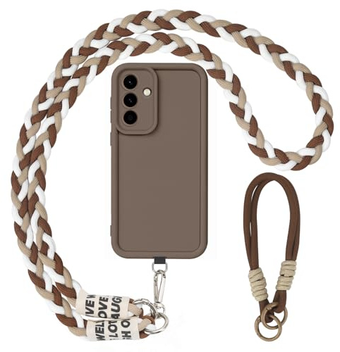 AICISINGN Handyhülle für Samsung Galaxy A56 Hülle mit Band und Armband, Handykette Schutzhülle mit Schnur Kordel zum Umhängen TPU Weiche Cover Case für Samsung A56 5G, 04