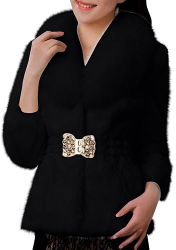 Giacca Pelliccia Sintetica da Donna Giacche in Pile Caldo Cappotto a Maniche Lunghe Giacca Autunno Inverno Maglione Dimensione Grande Blazer Casuale Confortevole Parka per Tempo Libero Outwear