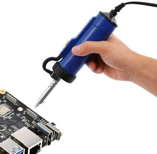 NaMaSyo Elektrische Entlötpumpe Entlötkolben Lötkolben Sauger Entlötsaugpumpe Lötpumpe Lötabsauger Lötzinnsauger Desoldering Pump mit Entlötdüsen 1.0mm 1.5mm 2mm für Durchstecklötungen