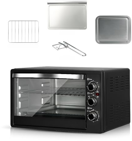 Four Électrique Grande Capacité 48 L Avec Hublot, Four De Cuisson Intelligent For Gâteaux, Petit-déjeuner Et Plus Encore.