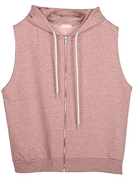 Générique Felpa senza maniche da donna, con cappuccio, leggero, con cerniera, con coulisse, con cappuccio, casual, per uso quotidiano, cappotti per la casa, tinta unita