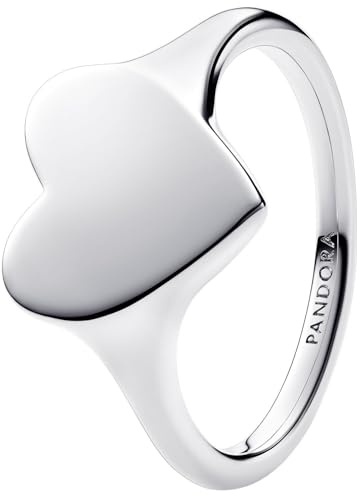 Engravable heart sterling silver ring