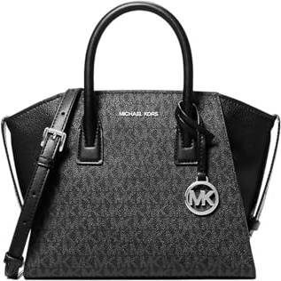 Michael Kors Avril Small Signature Logo Satchel Schwarz PVC