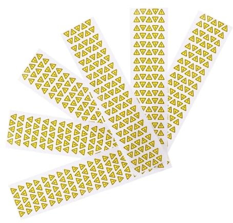 GALPADA 200 Pezzi Etichette Adesive di Avvertimento Contro Scosse Giallo Triangolari in Pvc per Uffici e Abitazioni, Segnalazione di Sicurezza Riutilizzabile e Antiscossa
